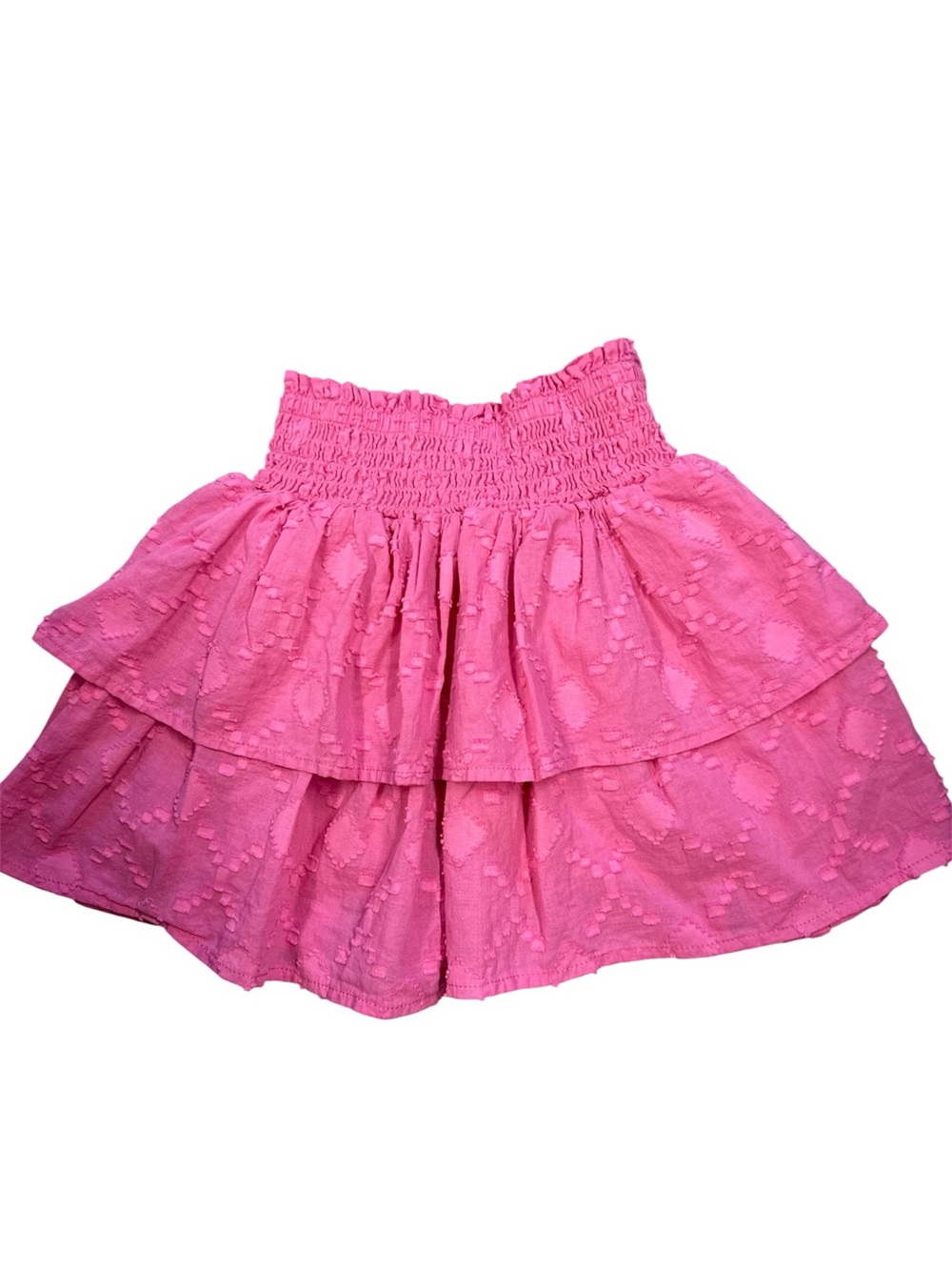 Splendid Pink Tiered Smocked Skater Skirt